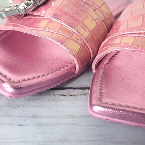 Stuart Weitzman Pantheon Pink Slide Sandals. Size 6.5B - Picture 4 of 7